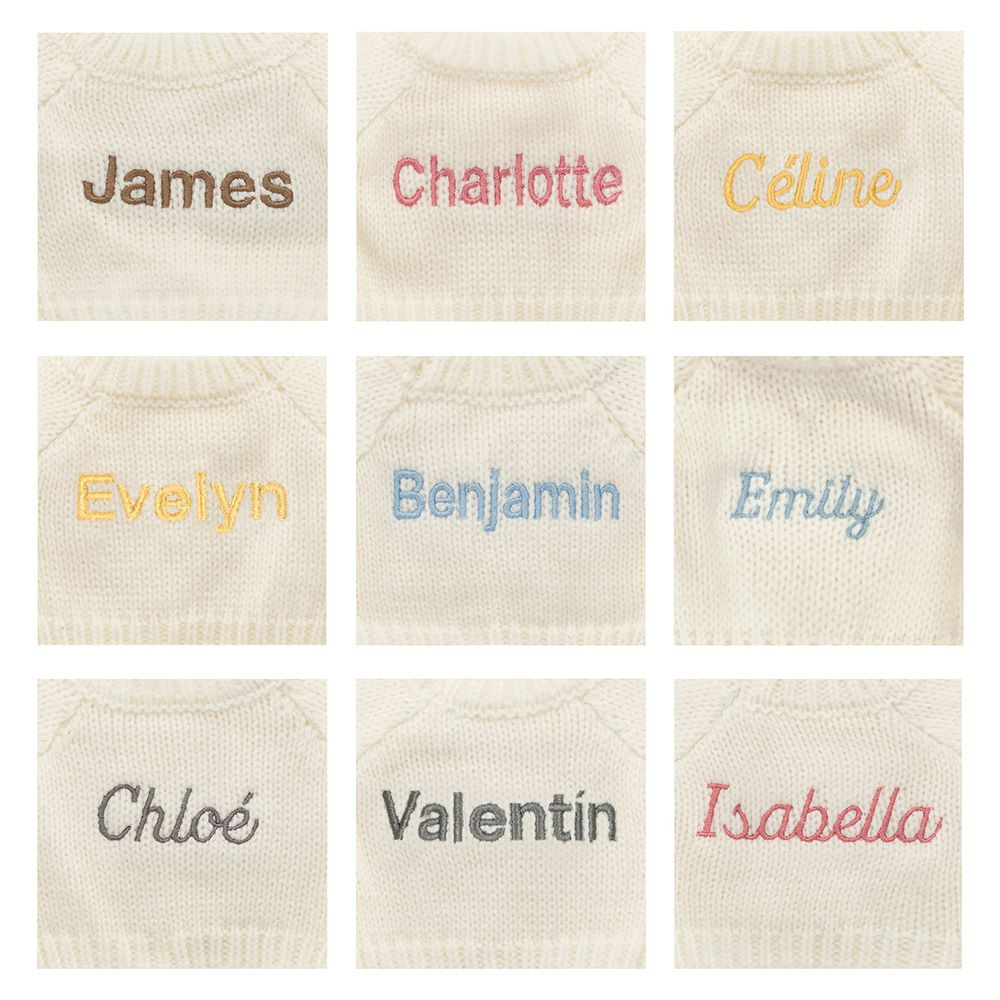 Blossom Silver Bunny 'Bloom' with Personalized Cream Jumper