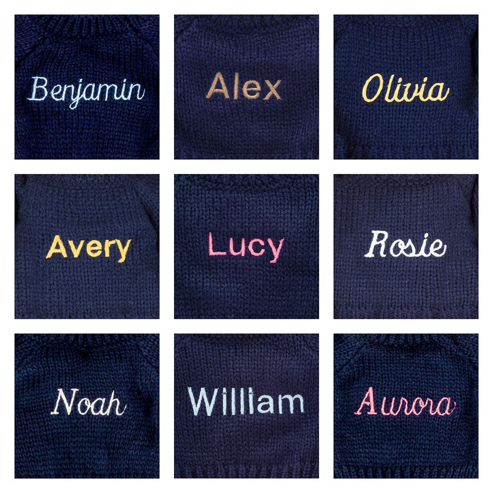 Blossom Silver Bunny 'Bloom' with Personalized Navy Jumper