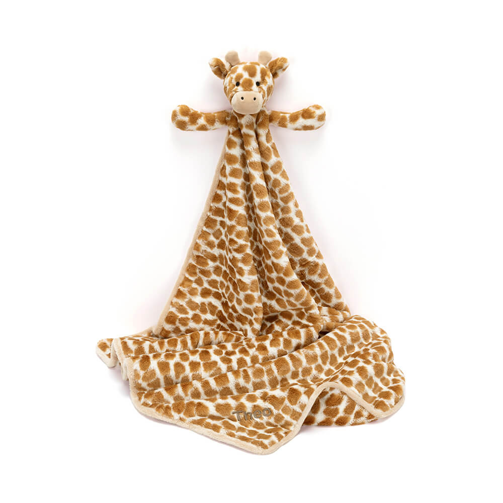 Personalized Bashful Giraffe Blankie 1 Personalized Bashful Giraffe Blankie
